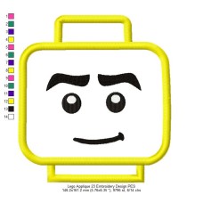 Lego Applique 23 Embroidery Design